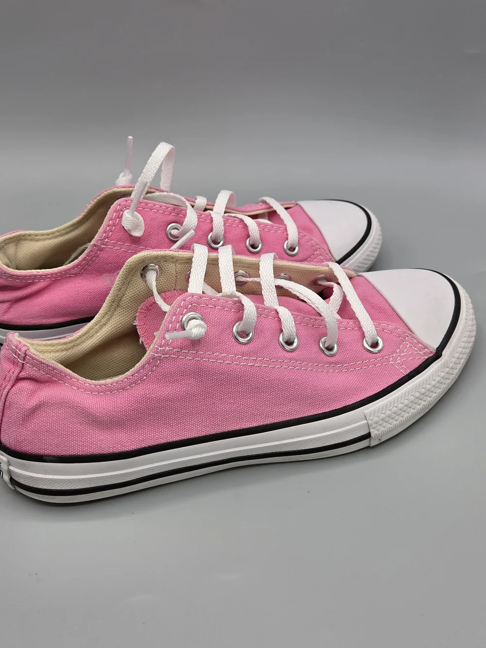 Converse Kids' Low Top Canvas Sneakers - Pink - Size 3